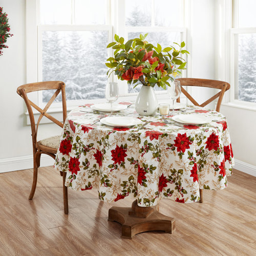 The Holiday Aisle® Armiya Floral Vinyl Tablecloth Wayfair
